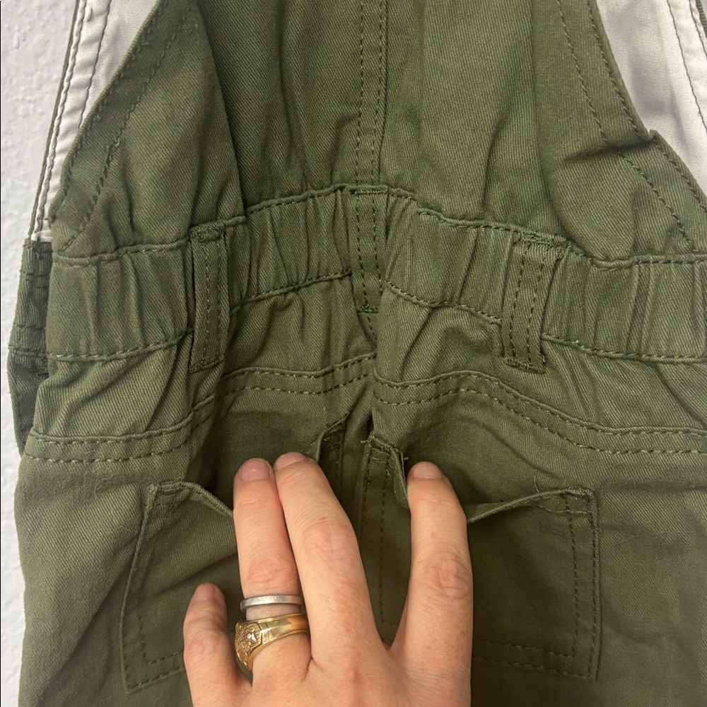 Little Lass OliveGrn 3T AdjustableOvershorts w Patches&Five Pockets,ExclntCndtn. - Picture 7 of 9